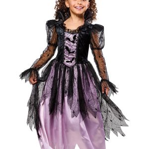 Girls' Purple and Black Gothic Queen Costume