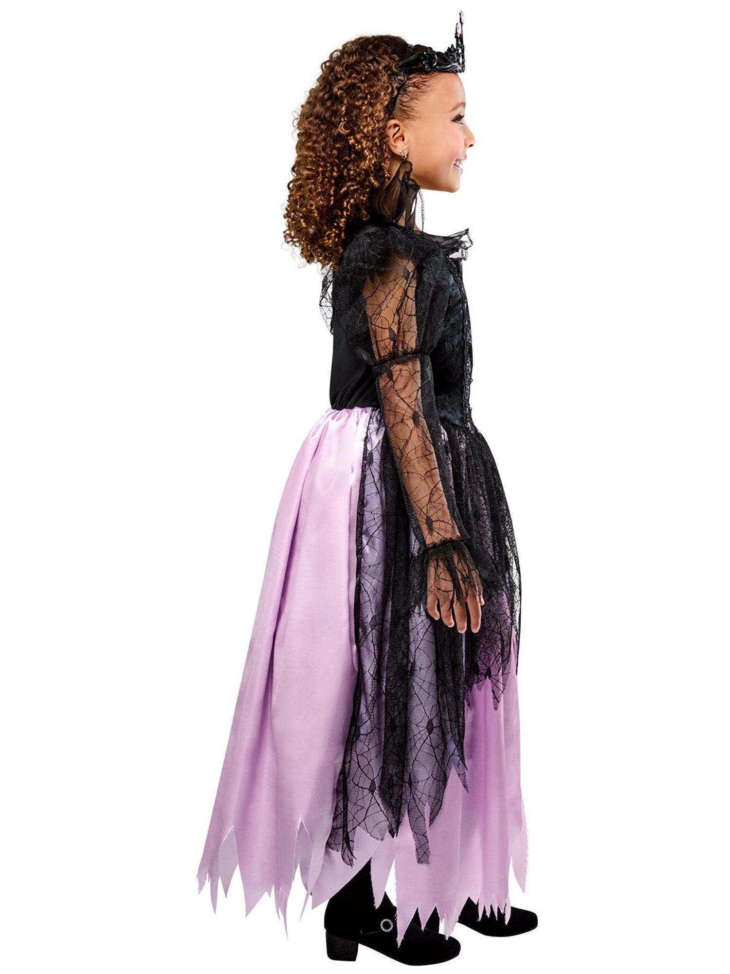 Girls' Purple and Black Gothic Queen Costume - Image 2