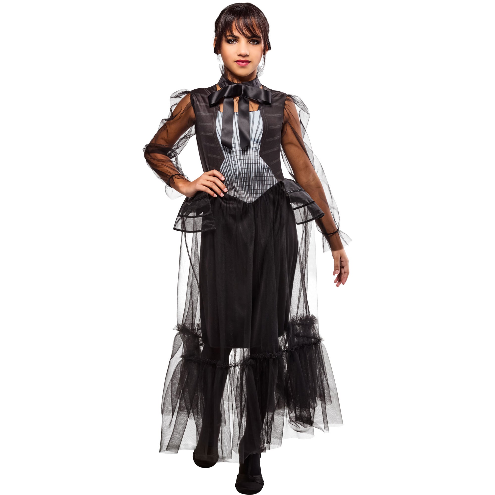 Wednesday Addams Graveyard Gala Costume Girls