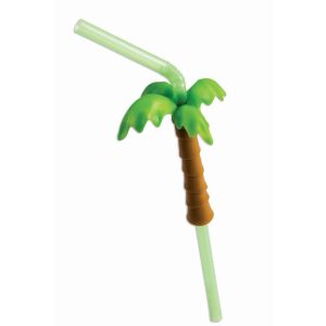 Palm Tree Straws. 3 ct