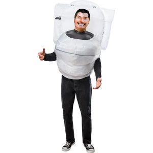 Adult Skibidi Toilet Inflatable Costume with Mask