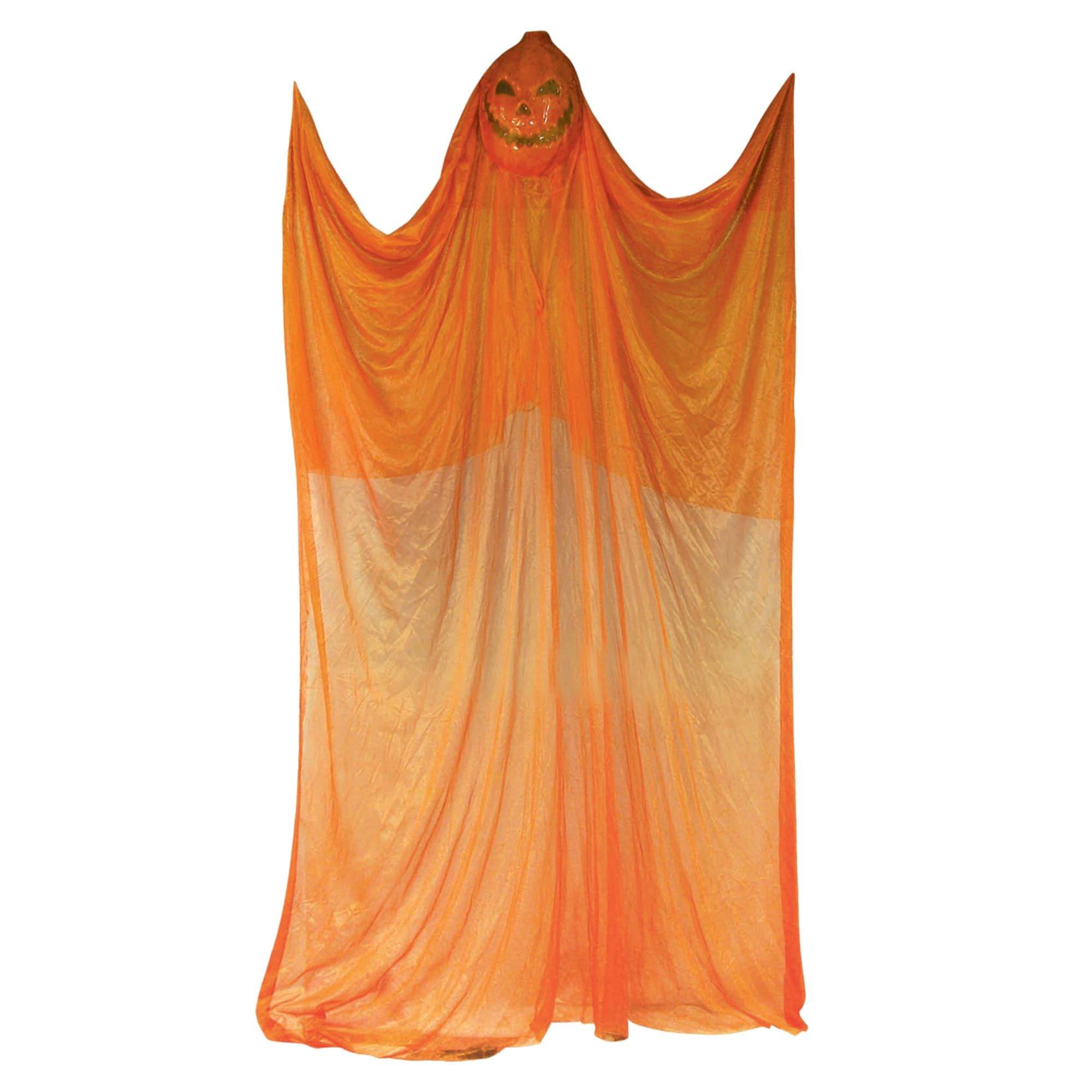 7 Foot Spooky Hanging Pumpkin Ghost - Image 2