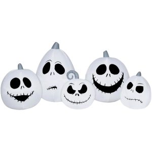 7.5 Foot The Nightmare Before Christmas Jack Skellington Pumpkin Faces Light Up Halloween Inflatable Lawn Decoration