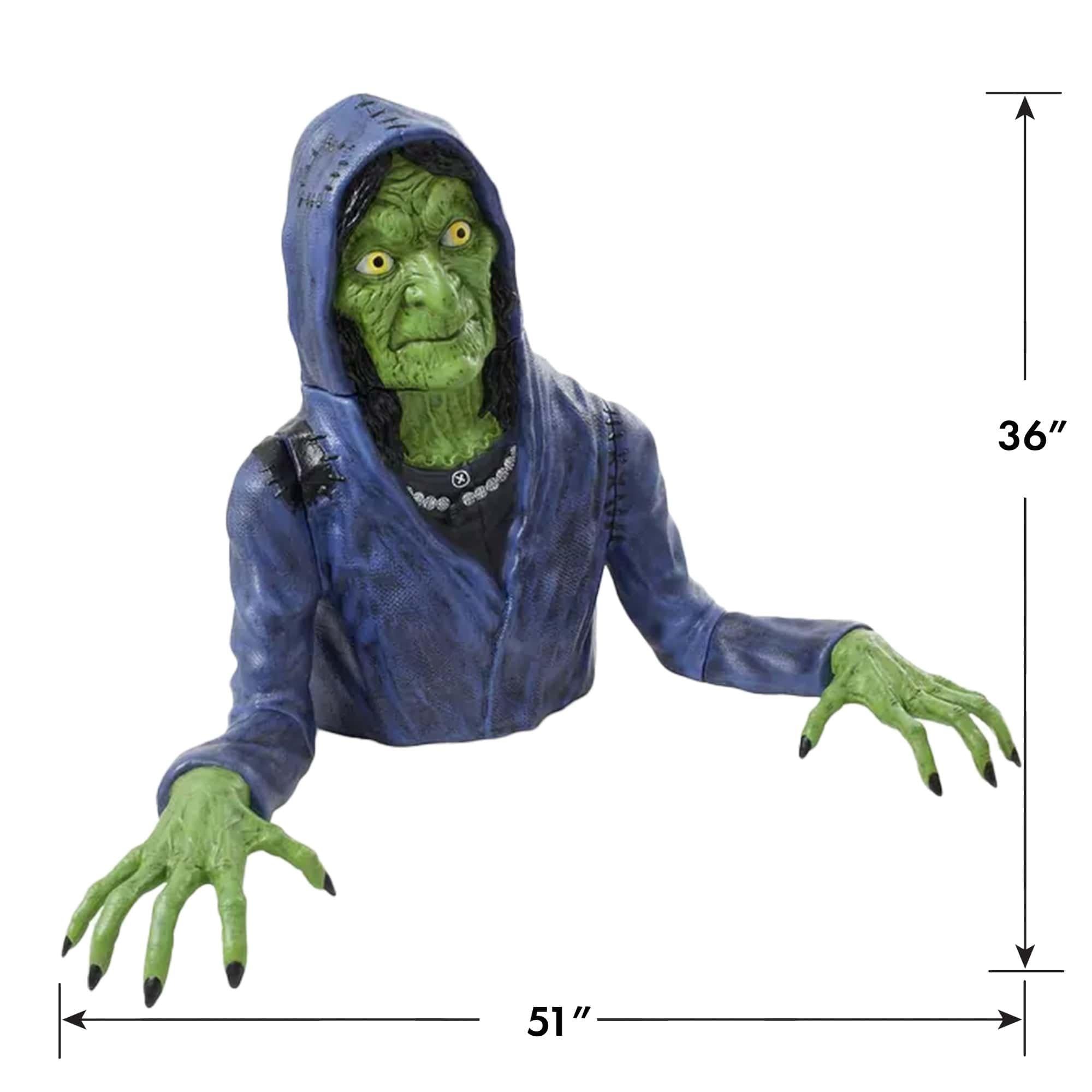 Cackles the Groundbreaking Witch Plastic Yard Decorating Kit. 35in - Image 4