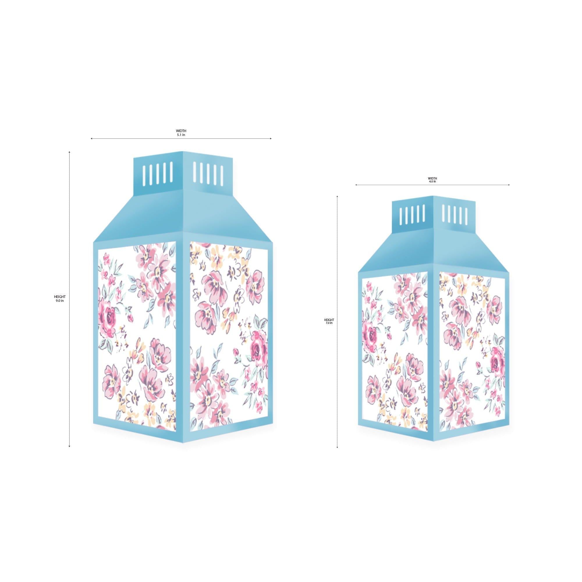 Ribbon and Rose Hanging Lantern Kit. 5pc - Image 2