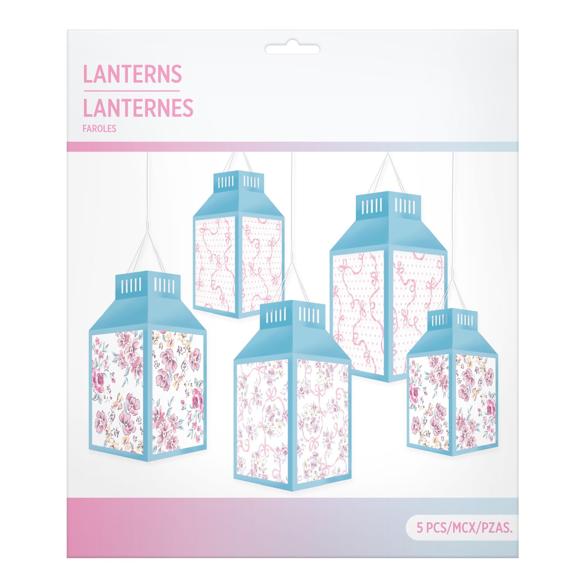 Ribbon and Rose Hanging Lantern Kit. 5pc - Image 4
