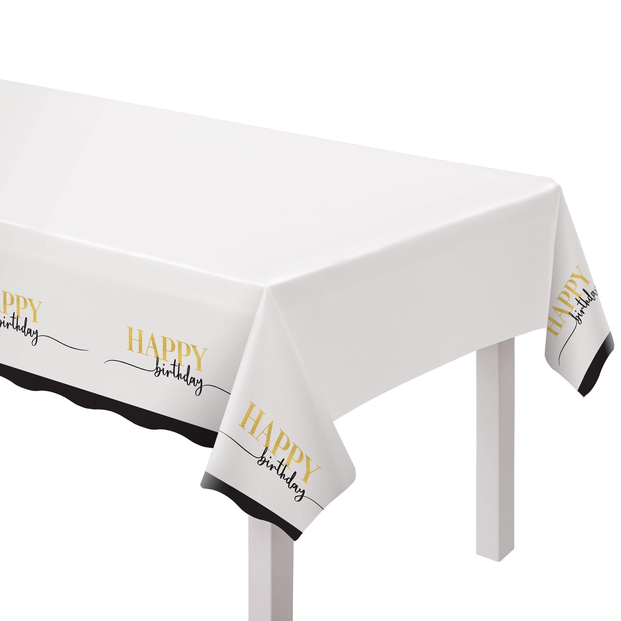Party Of The Ages Plastic Table Cover. 54in x 96in