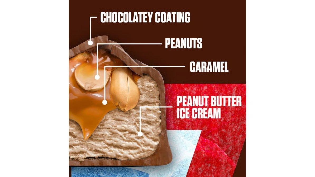 Snickers Chocolate Covered Peanut Butter Ice Cream Bars (2 oz x 6 ct) - Image 3