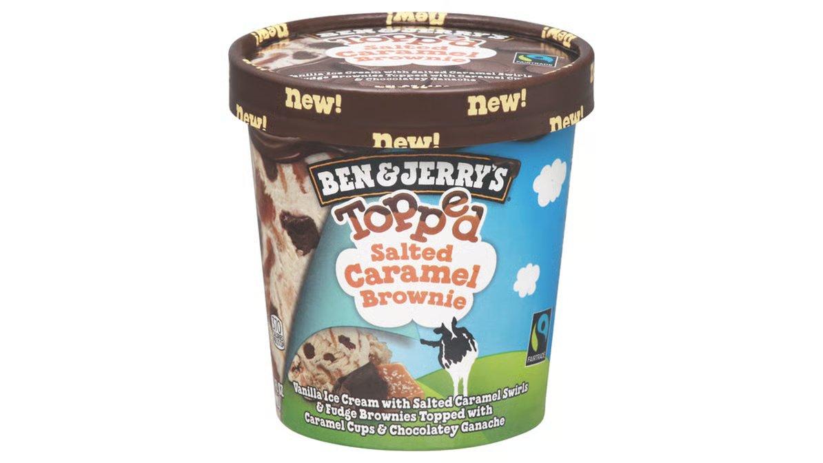 Ben & Jerry's Topped Ice Cream Salted Caramel Brownie (15.2 oz) - Image 2