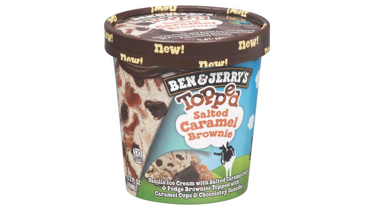 Ben & Jerry's Topped Ice Cream Salted Caramel Brownie (15.2 oz) - Image 3