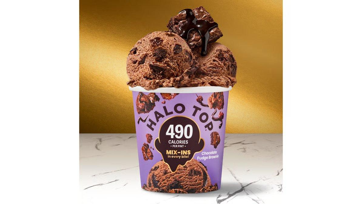 Halo Top Light Chocolate Fudge Brownie Ice Cream (1 pt) - Image 2