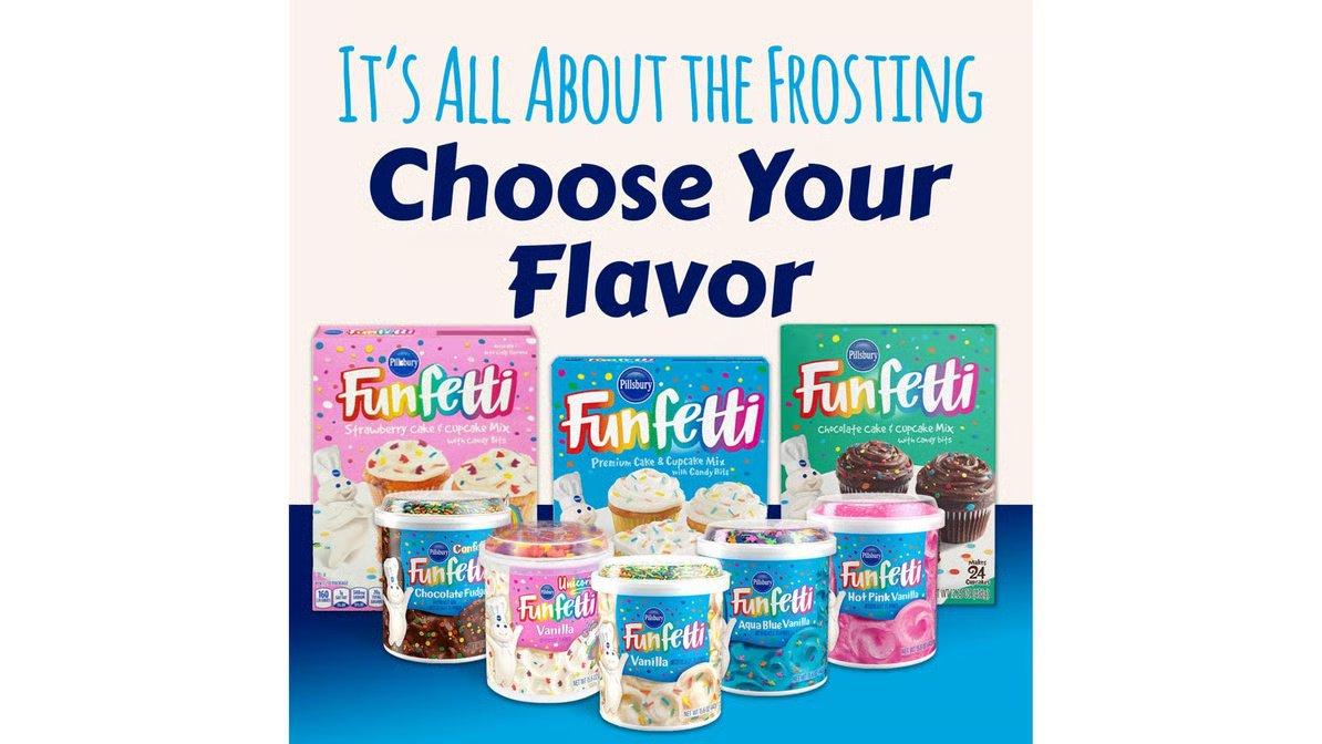 Pillsbury Funfetti Premium Cake & Cupcake Mix with Candy Bits (15.25 oz) - Image 2
