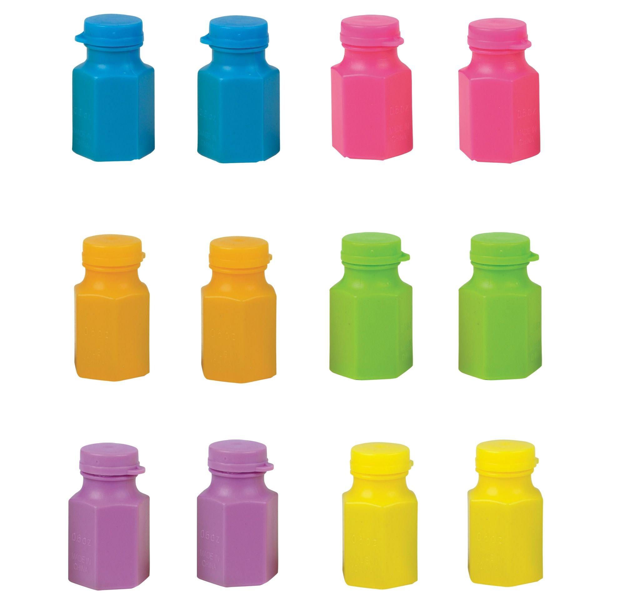 Colorful Mini Bubble Bottles – 12ct Party Favors