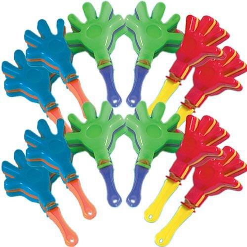 Mini Hand Clappers 12ct – Colorful Party Favor Noise Makers