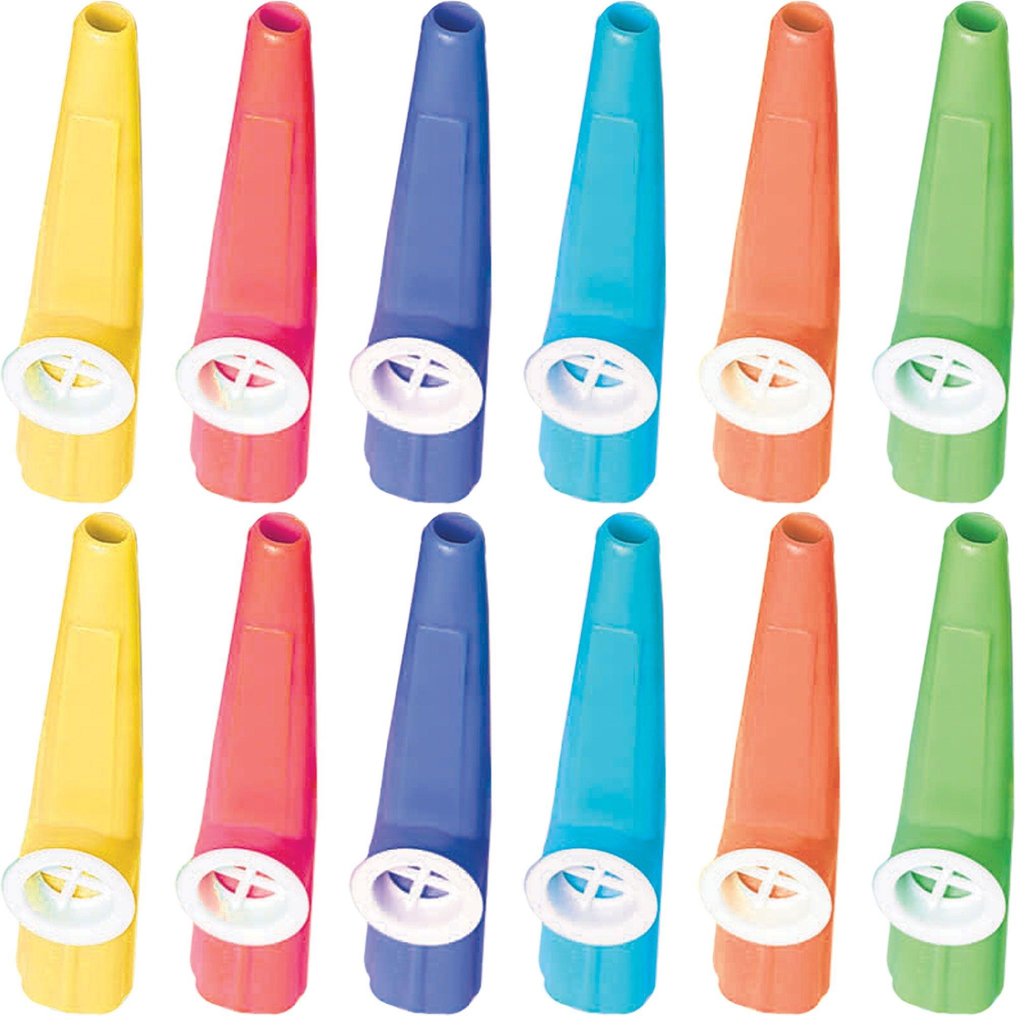 Kazoos 12ct – Colorful Plastic Kazoos Party Favors