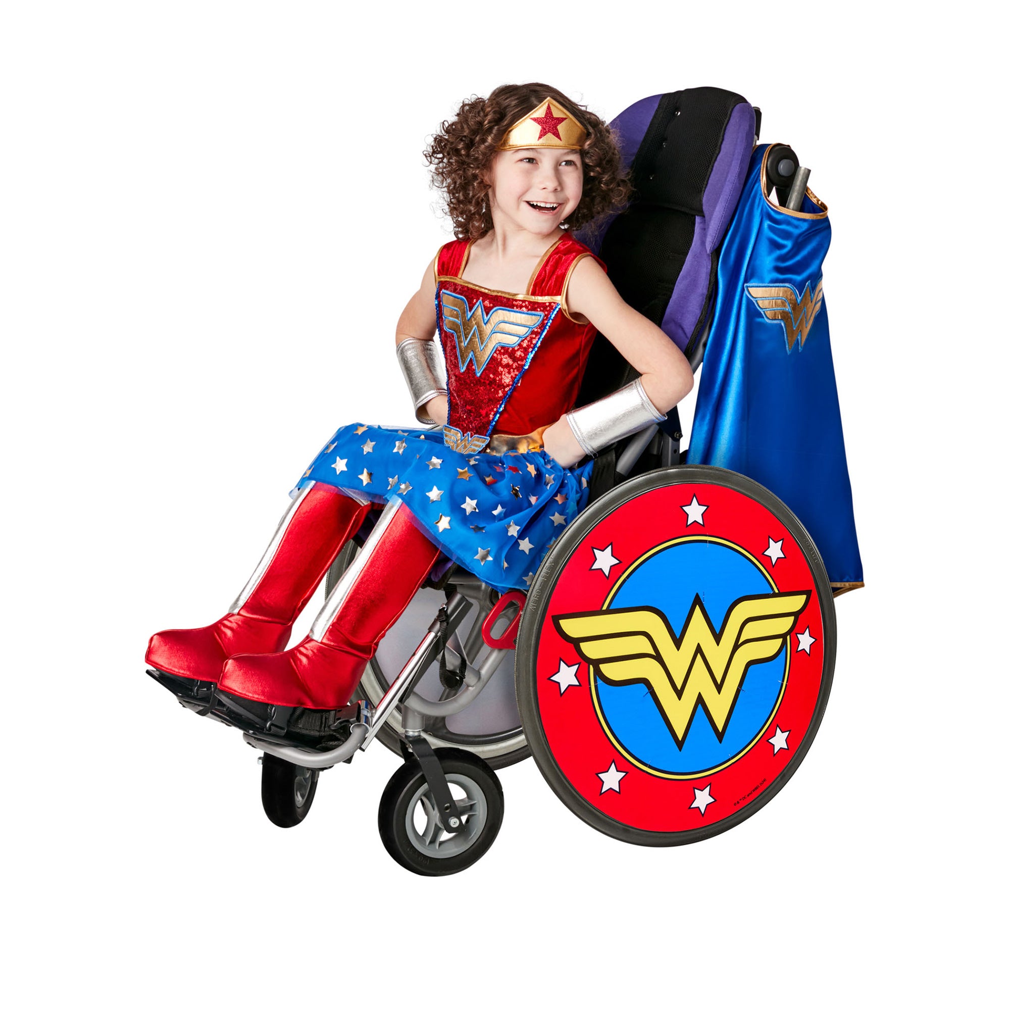 Wonder Woman Superhero Wheelchair Wheel Covers - Image 3