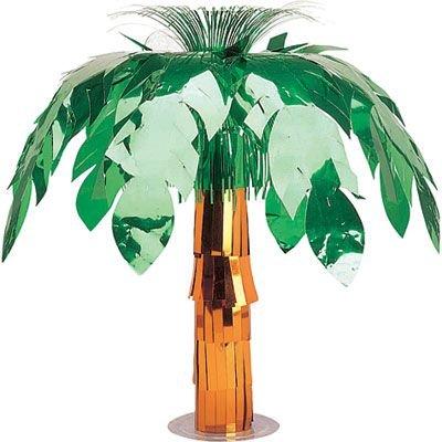 Metallic Palm Tree Table Centerpiece. 20in – Tropical Foil Decor