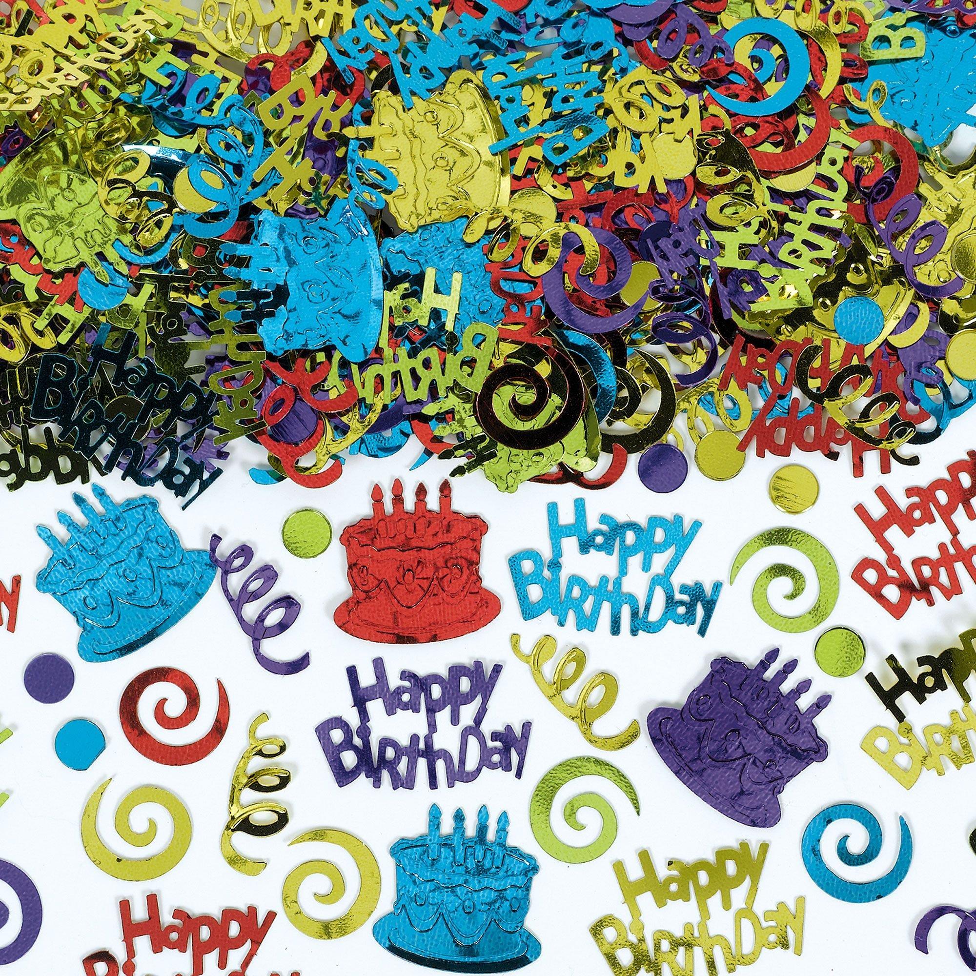 Multicolor Happy Birthday Confetti. 2.5oz