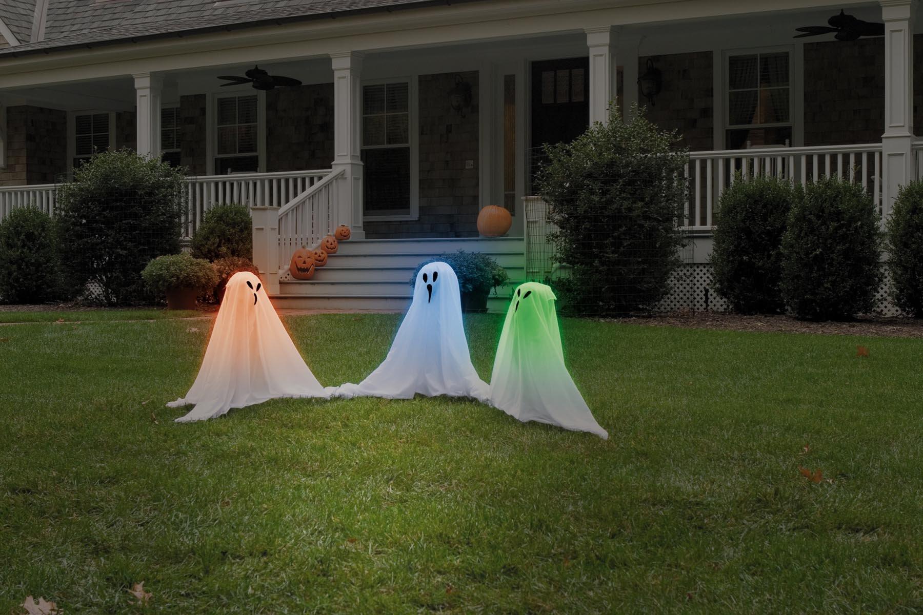 Color-Changing Light-Up Ghost Stakes 3pc - Image 2
