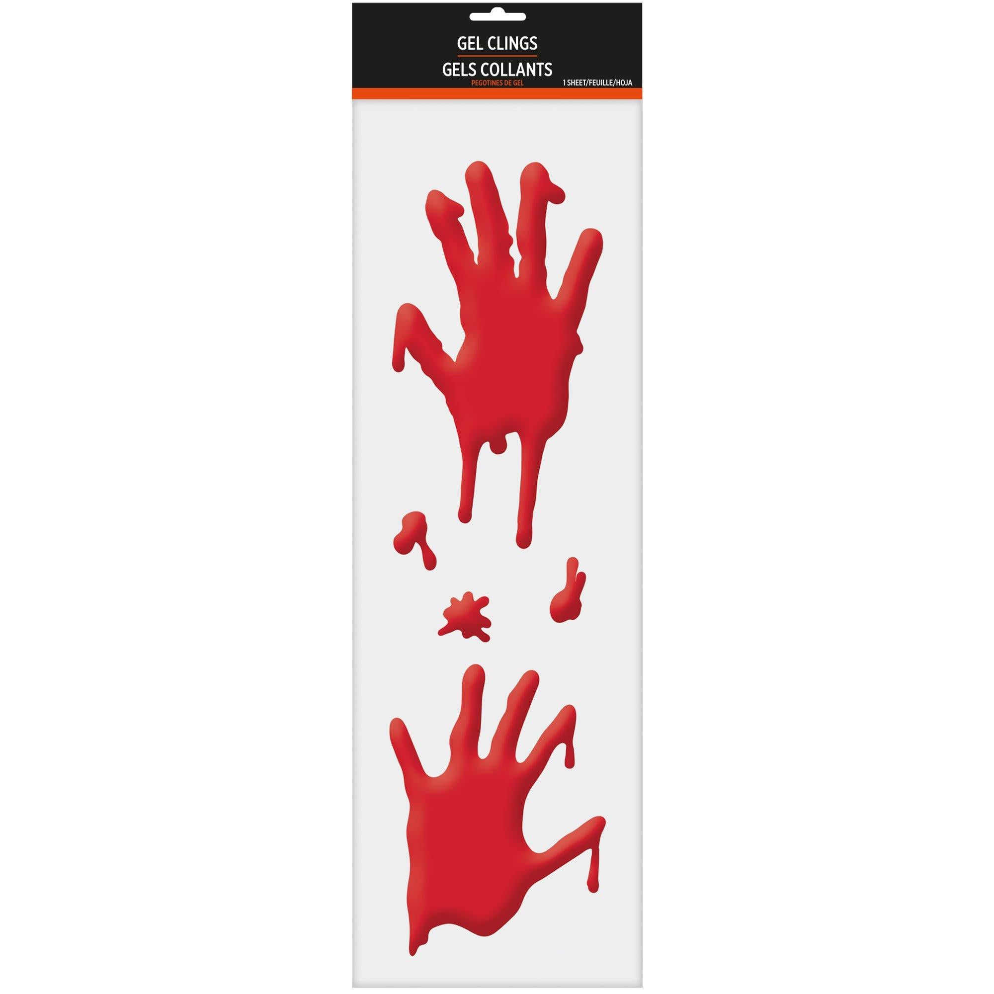 Bloody Hands Gel Cling Decals 5ct - Asylum - Image 2