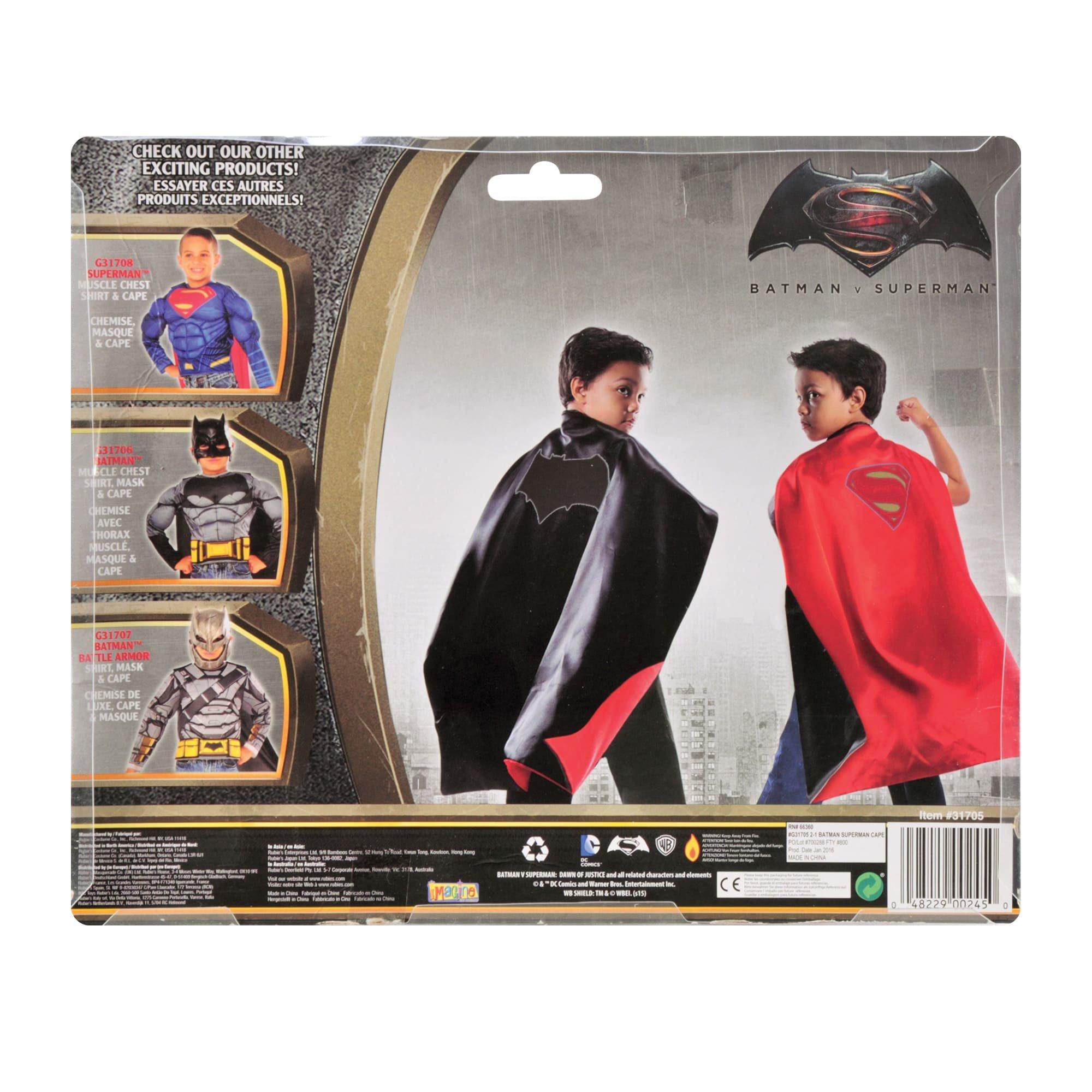 Kids Reversible Batman & Superman Cape - Image 4