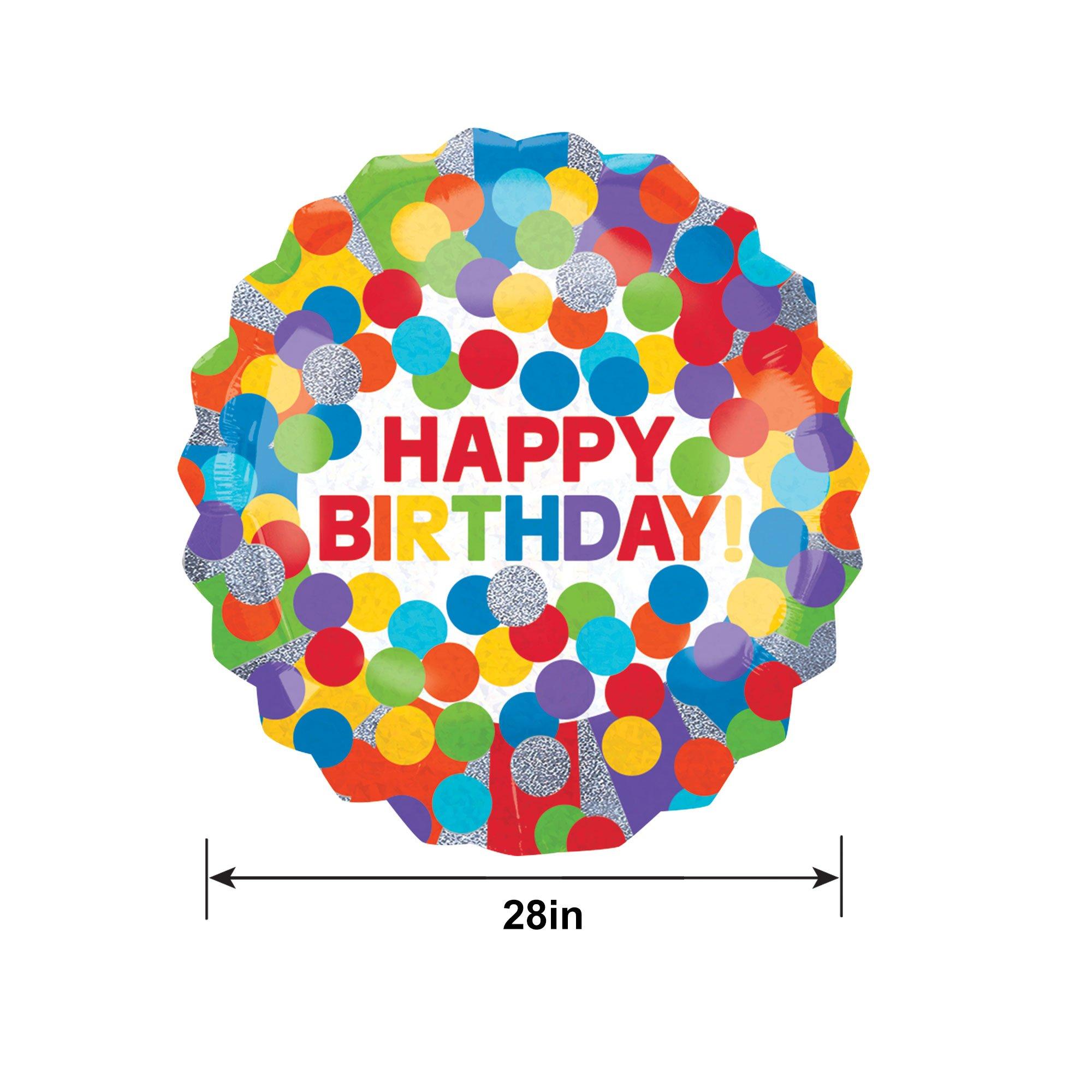 Giant Rainbow Birthday Balloon 28in - Image 2