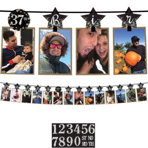 Add-An-Age - Sparkling Celebration Happy Birthday Photo Garland Kit