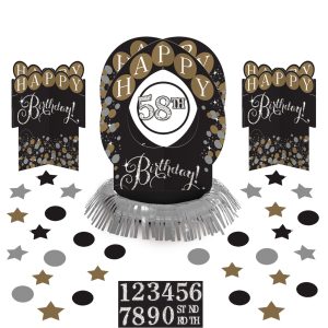 Add-An-Age - Sparkling Celebration Happy Birthday Table Decorating Kit 51pc