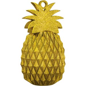 Gold Glitter Pineapple Balloon Weight. 5oz