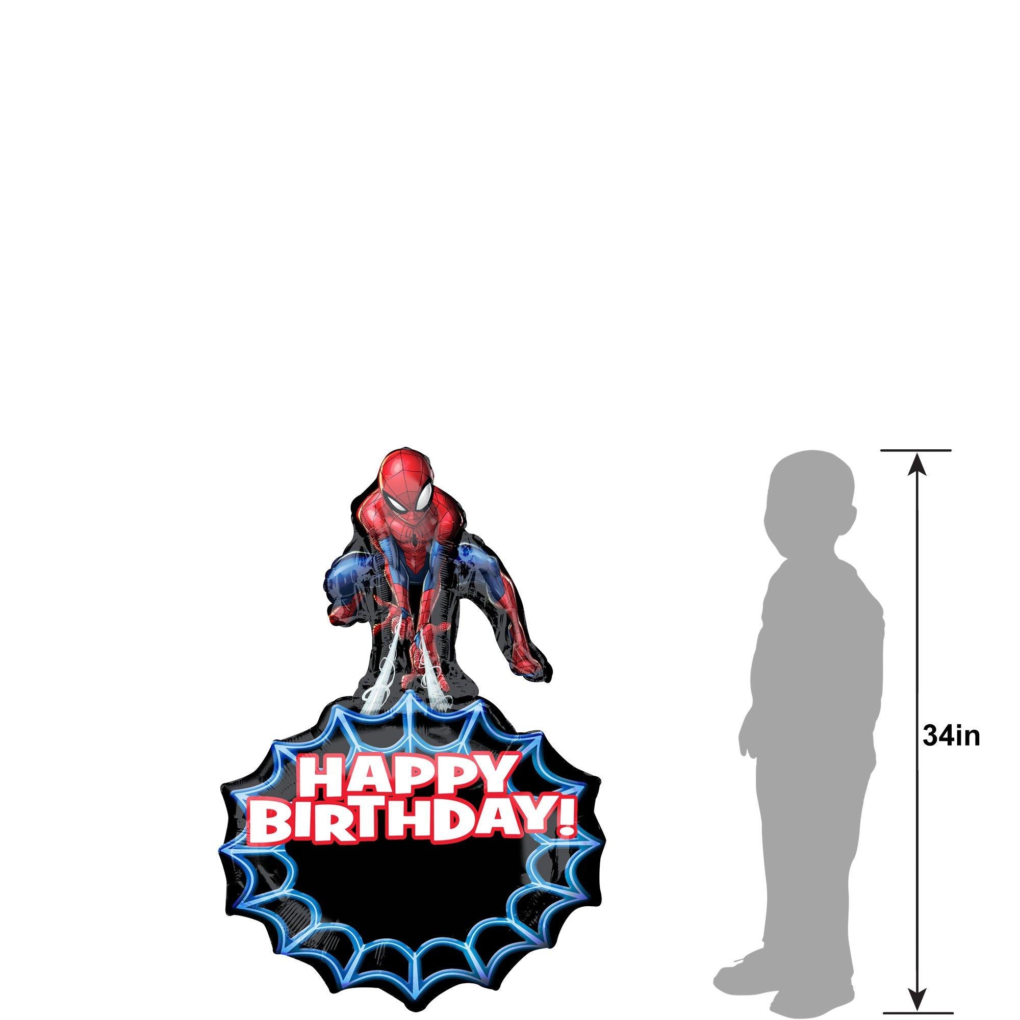 Personalized Spider-Man Birthday Balloon Kit 23in x 34in - Image 3