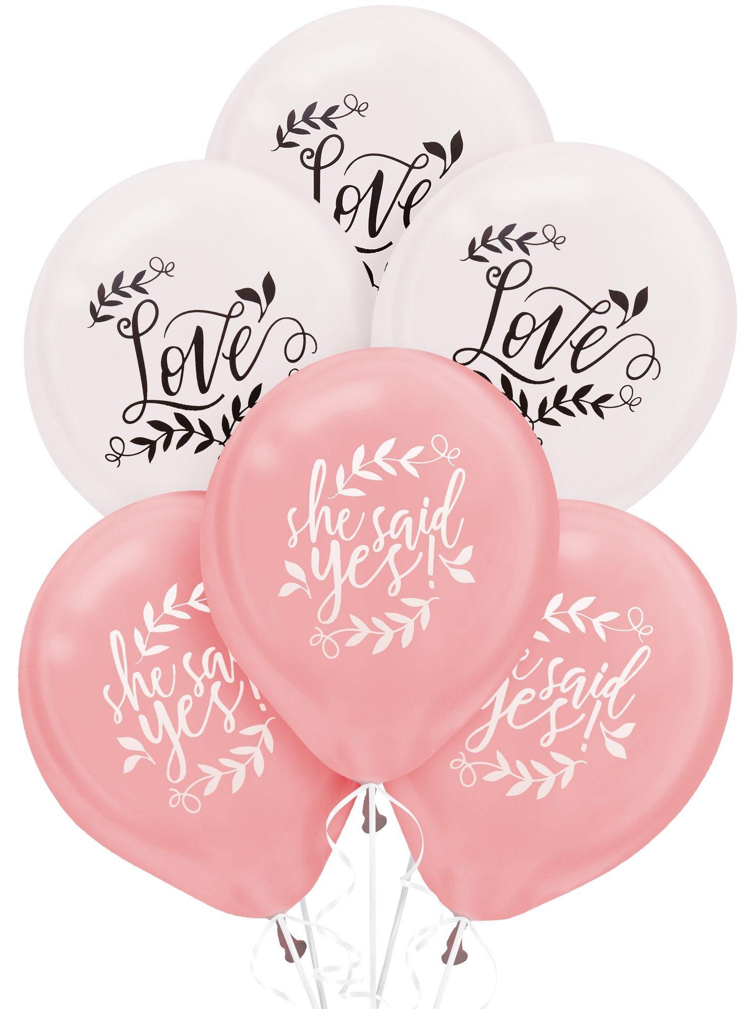 15ct. Floral Greenery Wedding Balloons