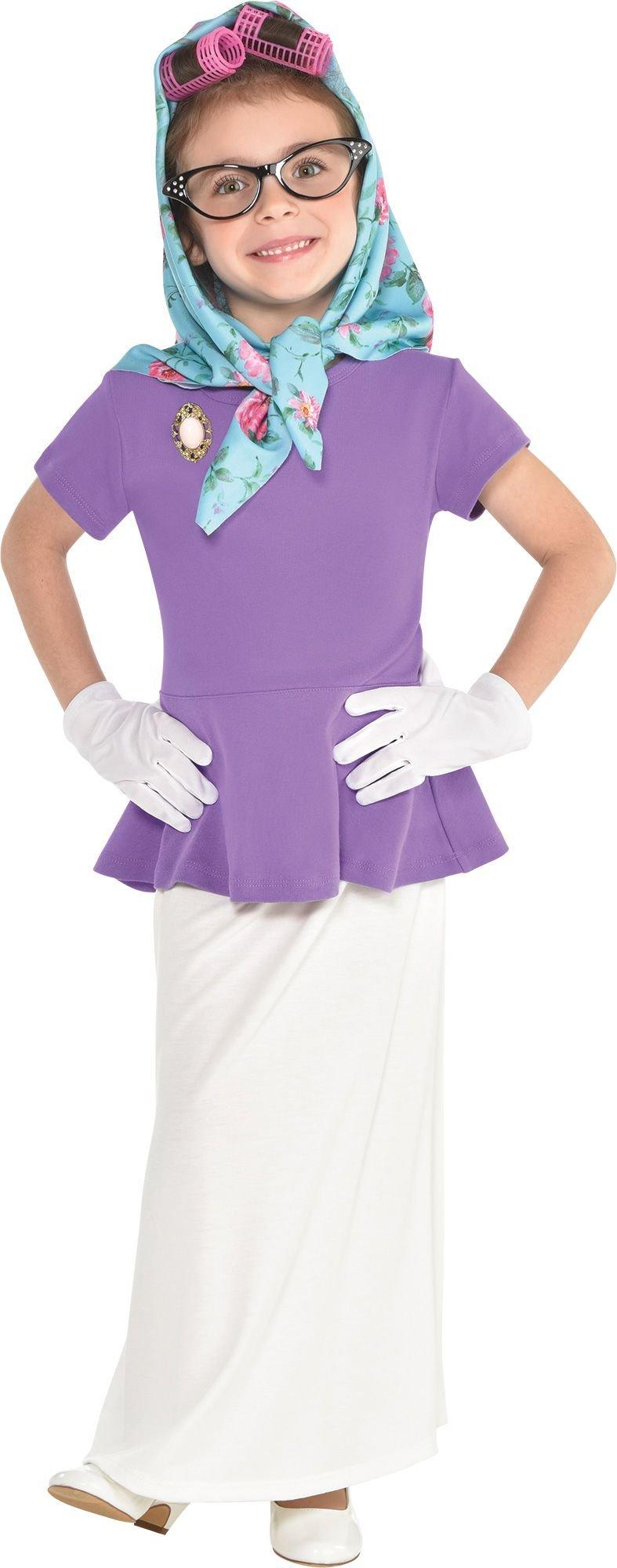 Girls 100th Day of School Grandma Costume Accessory Kit - Image 2
