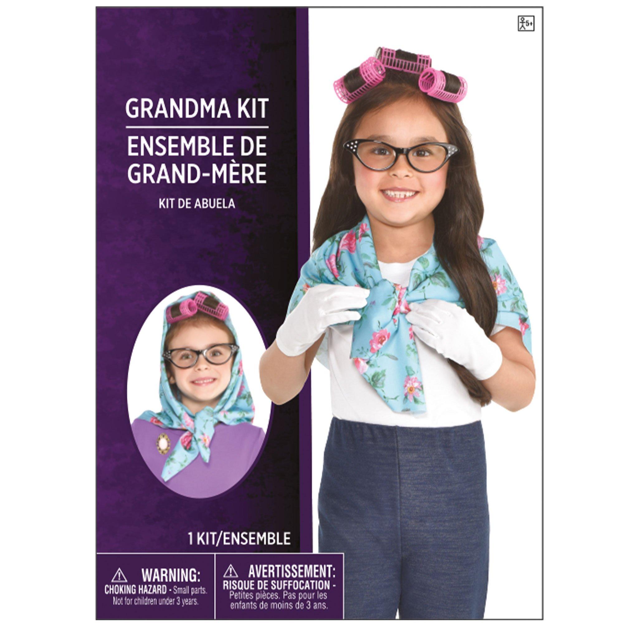 Girls 100th Day of School Grandma Costume Accessory Kit - Image 6