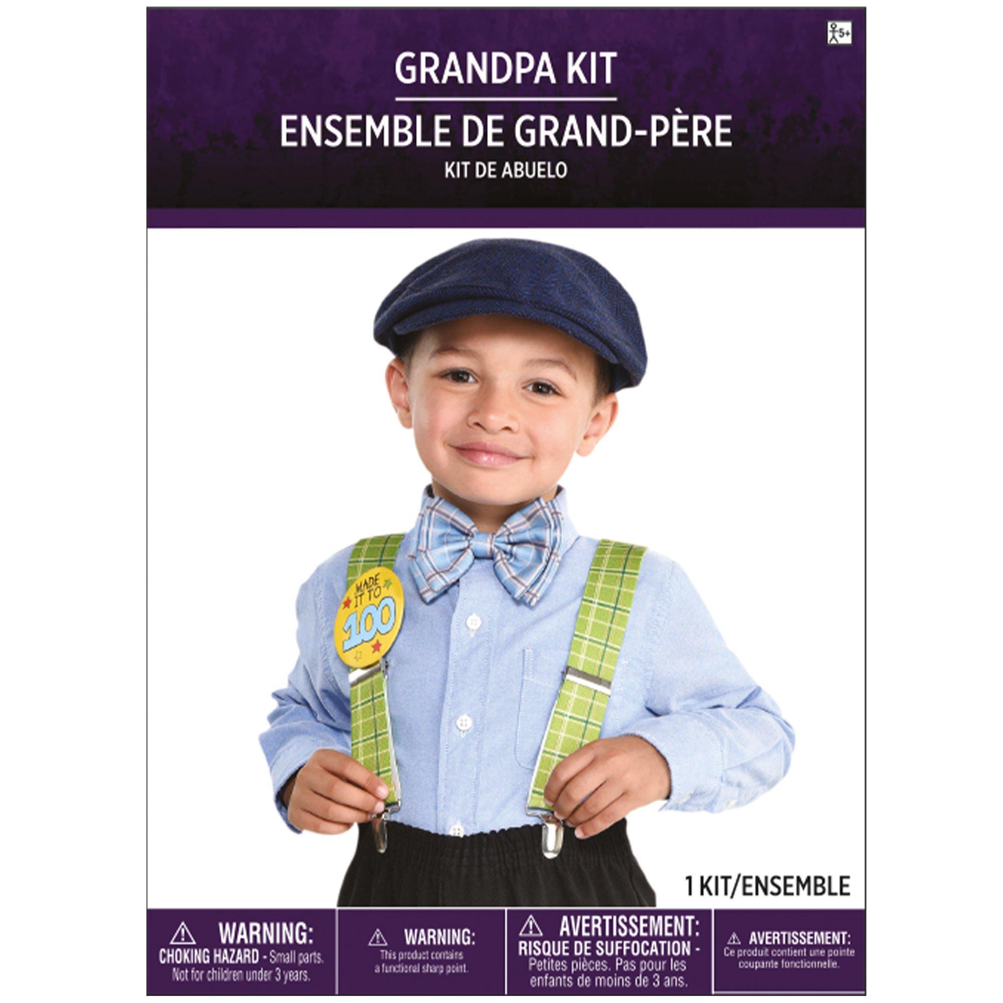 Boys 100th Day of School Grandpa Costume Accessory Kit - Image 7