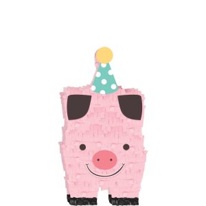 Mini Friendly Farm Pig Pinata Decoration