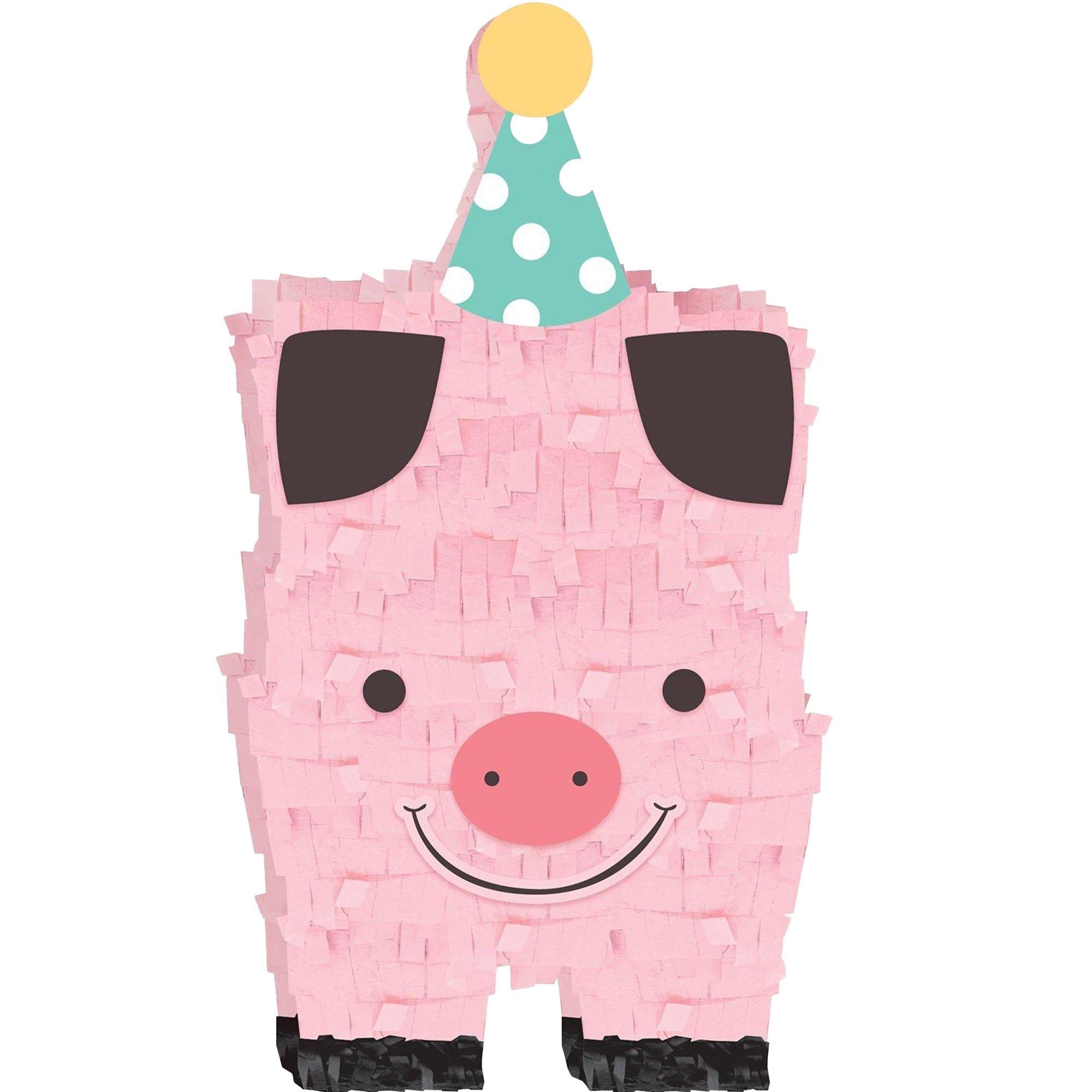 Mini Friendly Farm Pig Pinata Decoration - Image 2