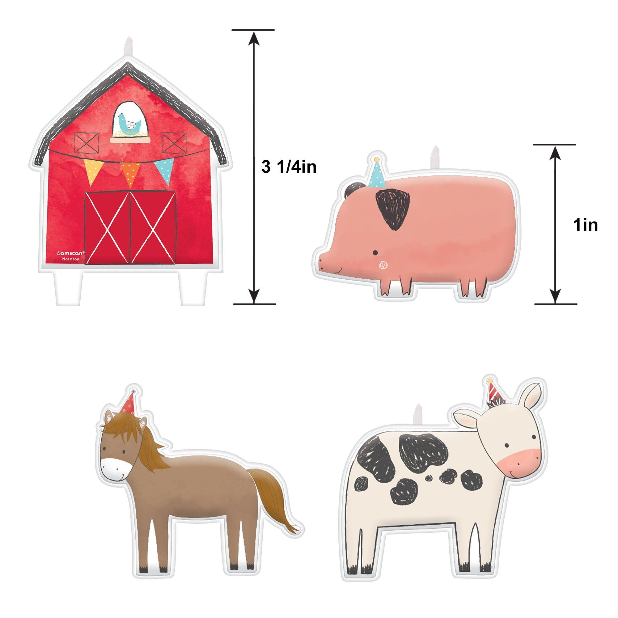 Friendly Farm Birthday Candles 4ct - Image 3
