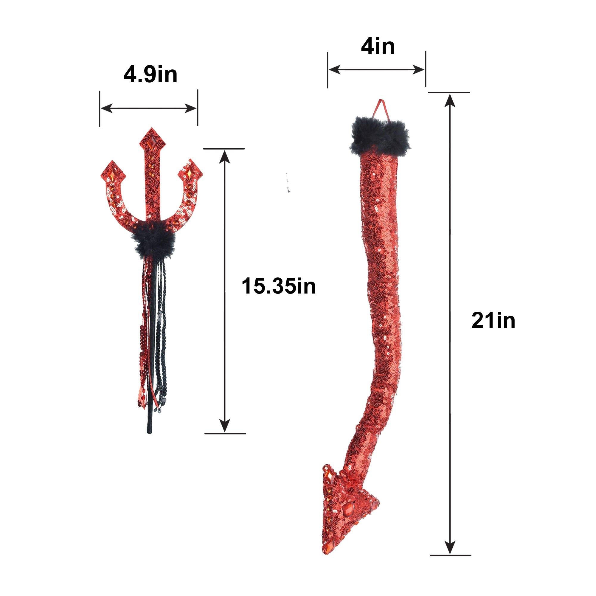 Adult Devil Tail & Pitchfork Costume Accessory Kit - Image 2