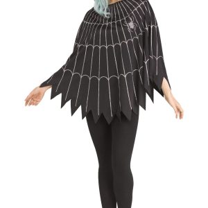 Rose Gold Glitter Spiderweb Poncho for Adults