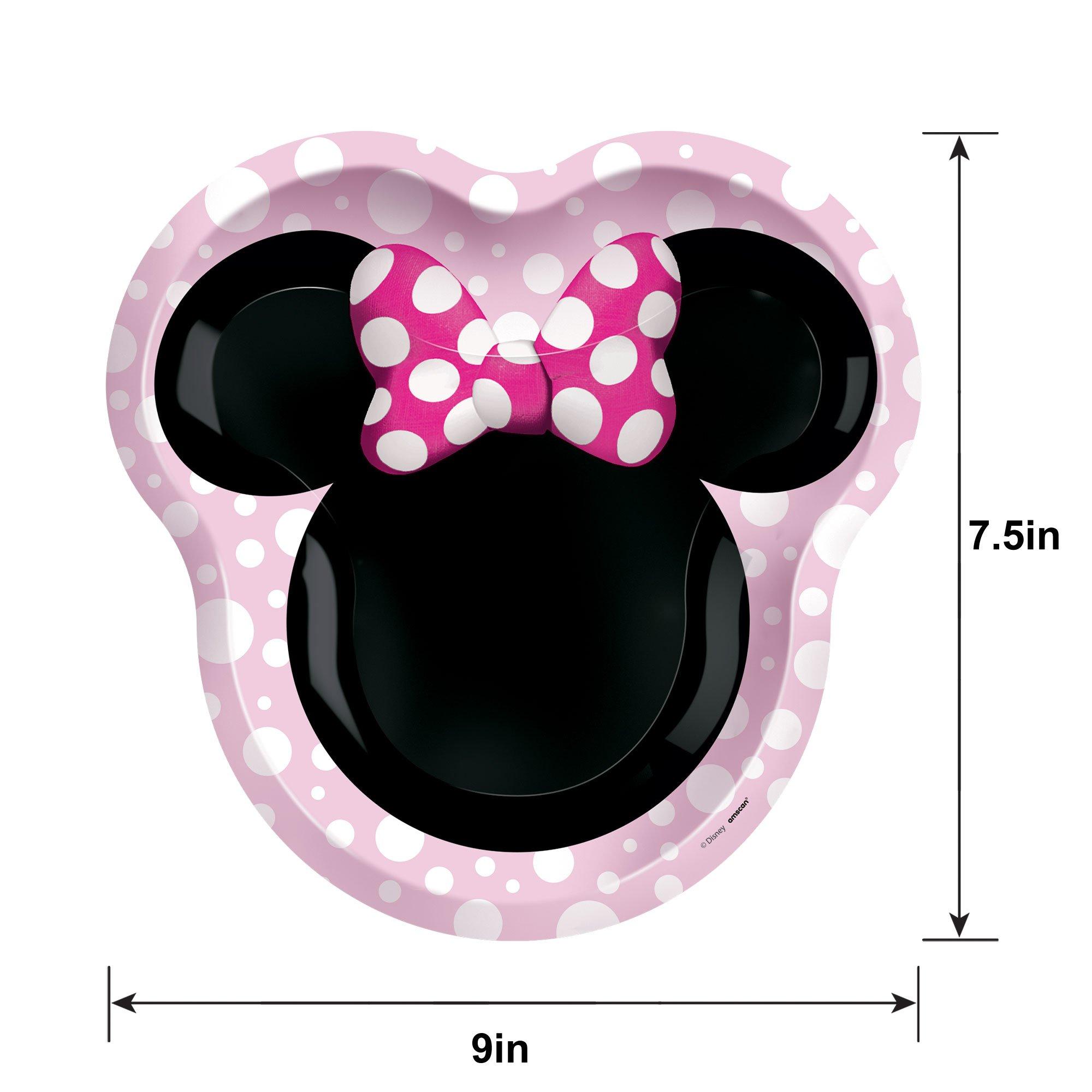 Shaped Minnie Mouse Forever Lunch Plates. 8ct - Image 3