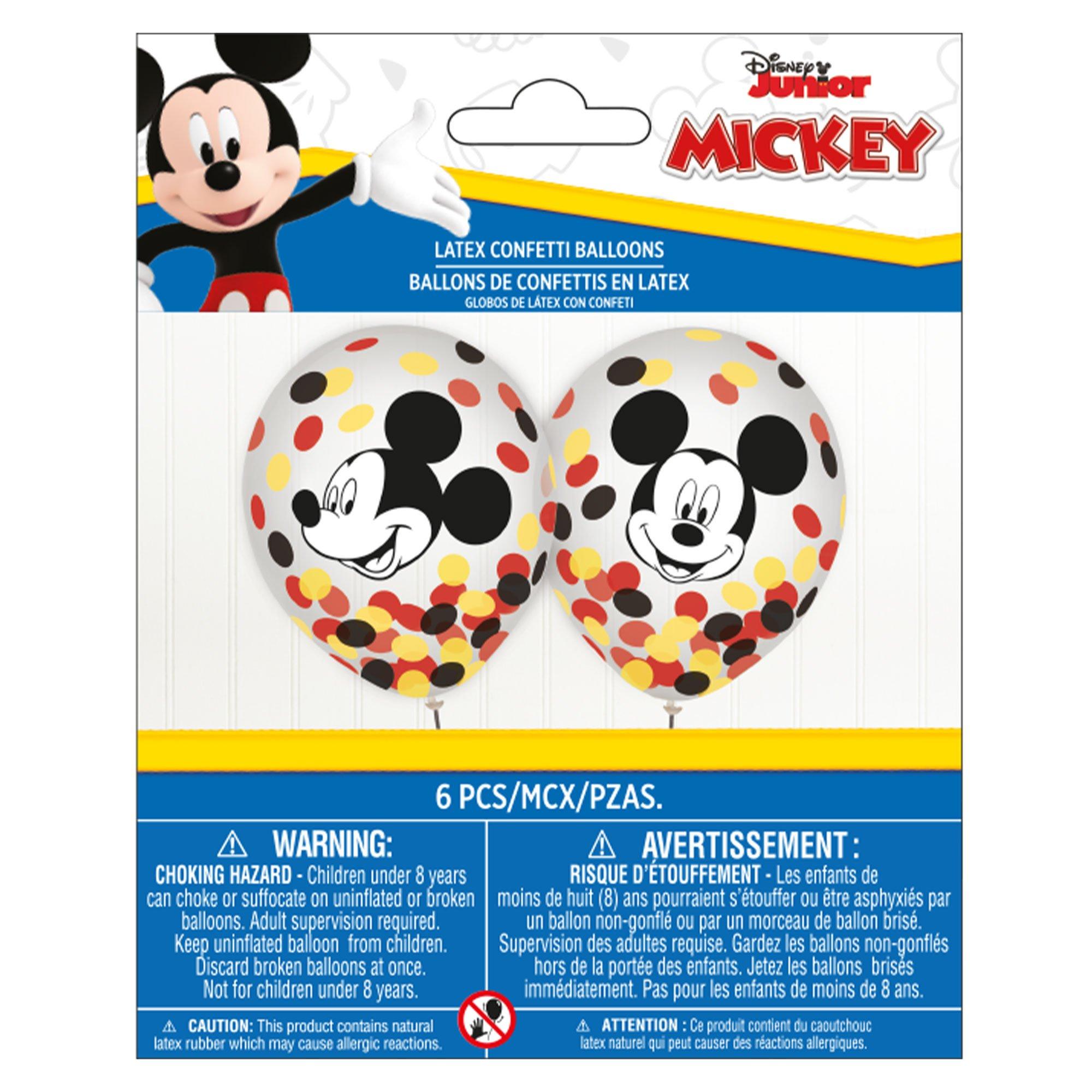 6ct. Mickey Mouse Forever Confetti Balloons - Image 2
