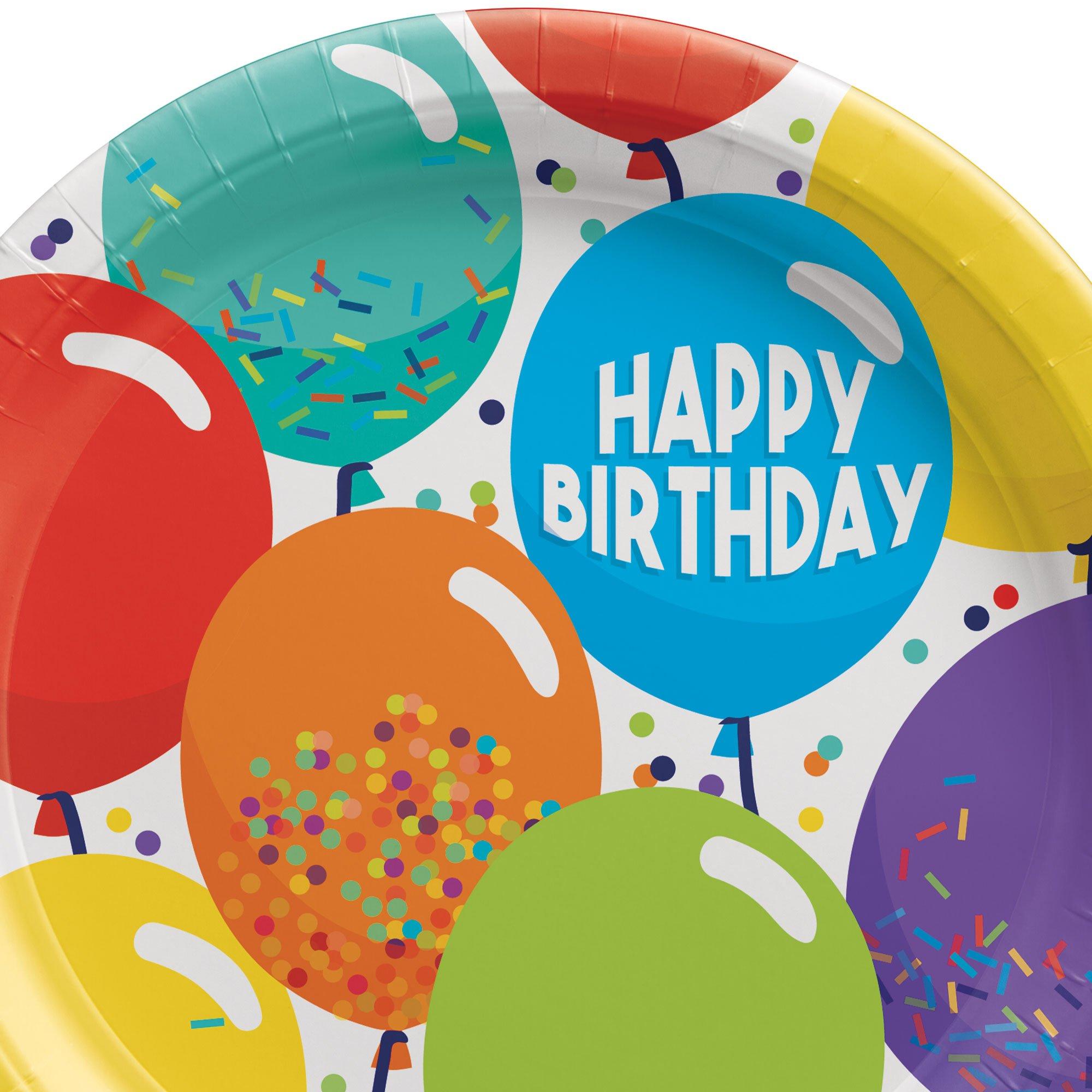 Balloon Birthday Celebration Dessert Plates. 7in. 60ct - Image 2