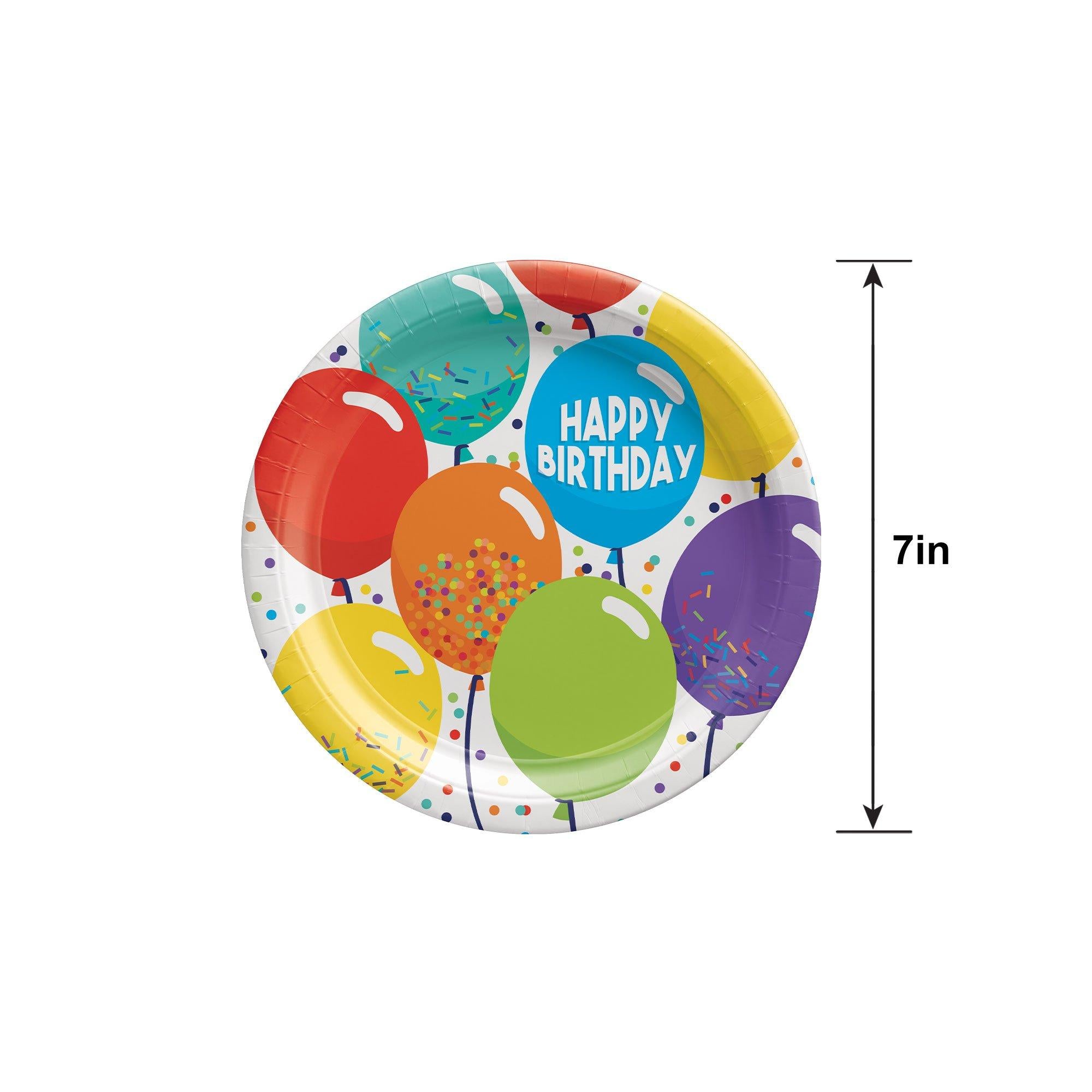 Balloon Birthday Celebration Dessert Plates. 7in. 60ct - Image 3