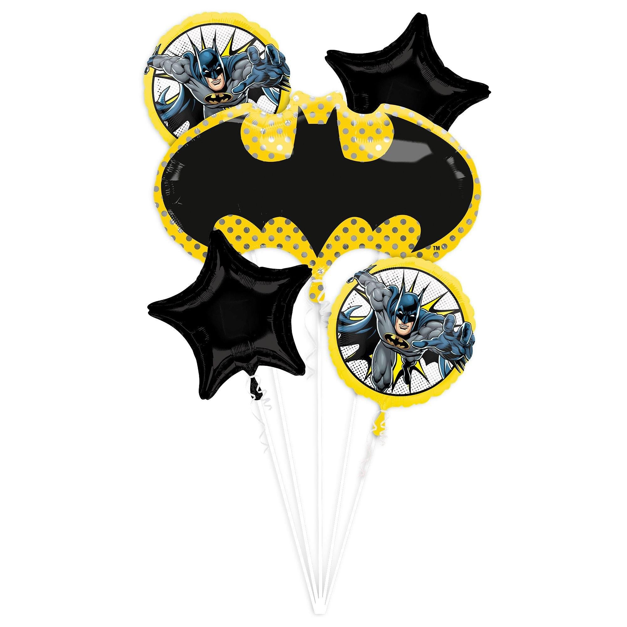 Batman Foil Balloon Bouquet. 5pc - DC Comics