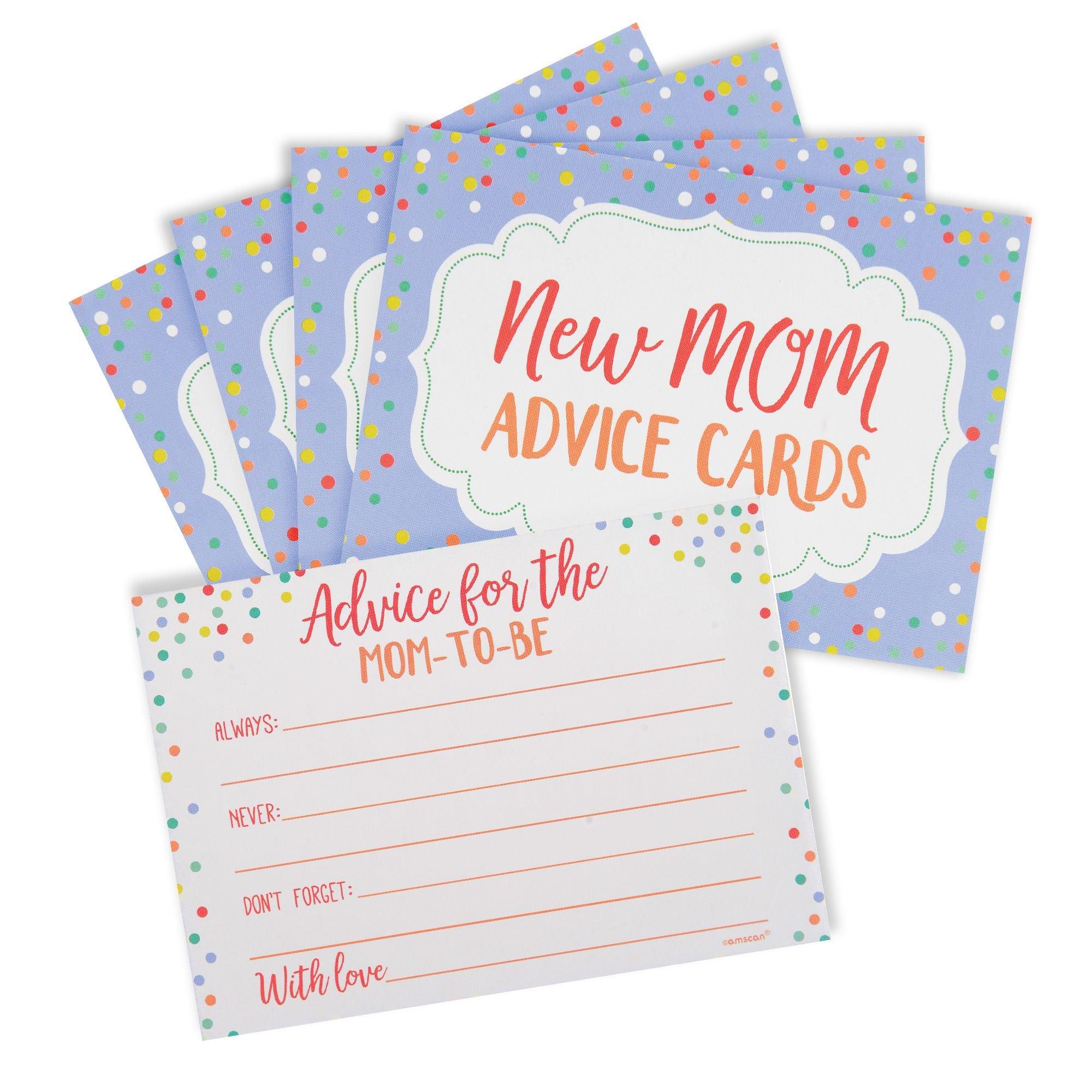 Pastel Dots New Mom Advice Cards. 24ct