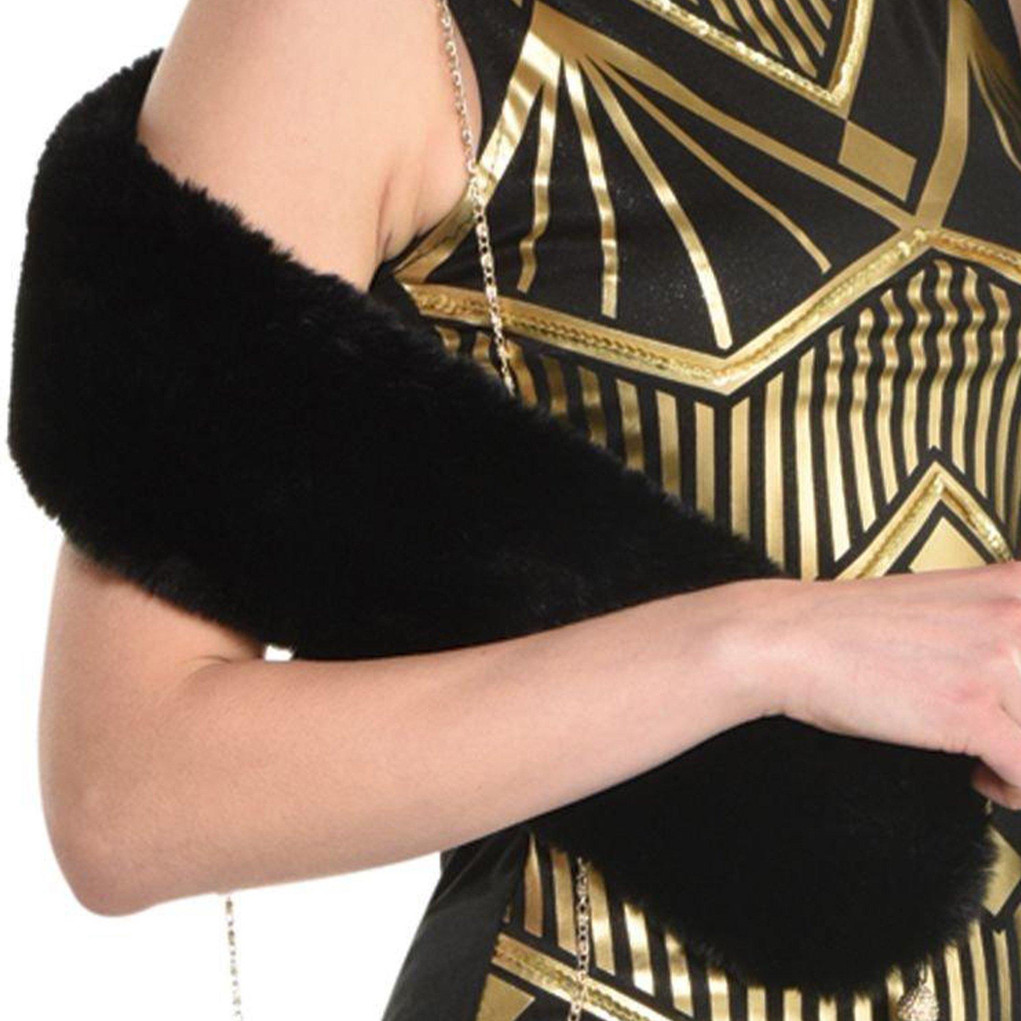 Black Faux Fur Stole - Image 2
