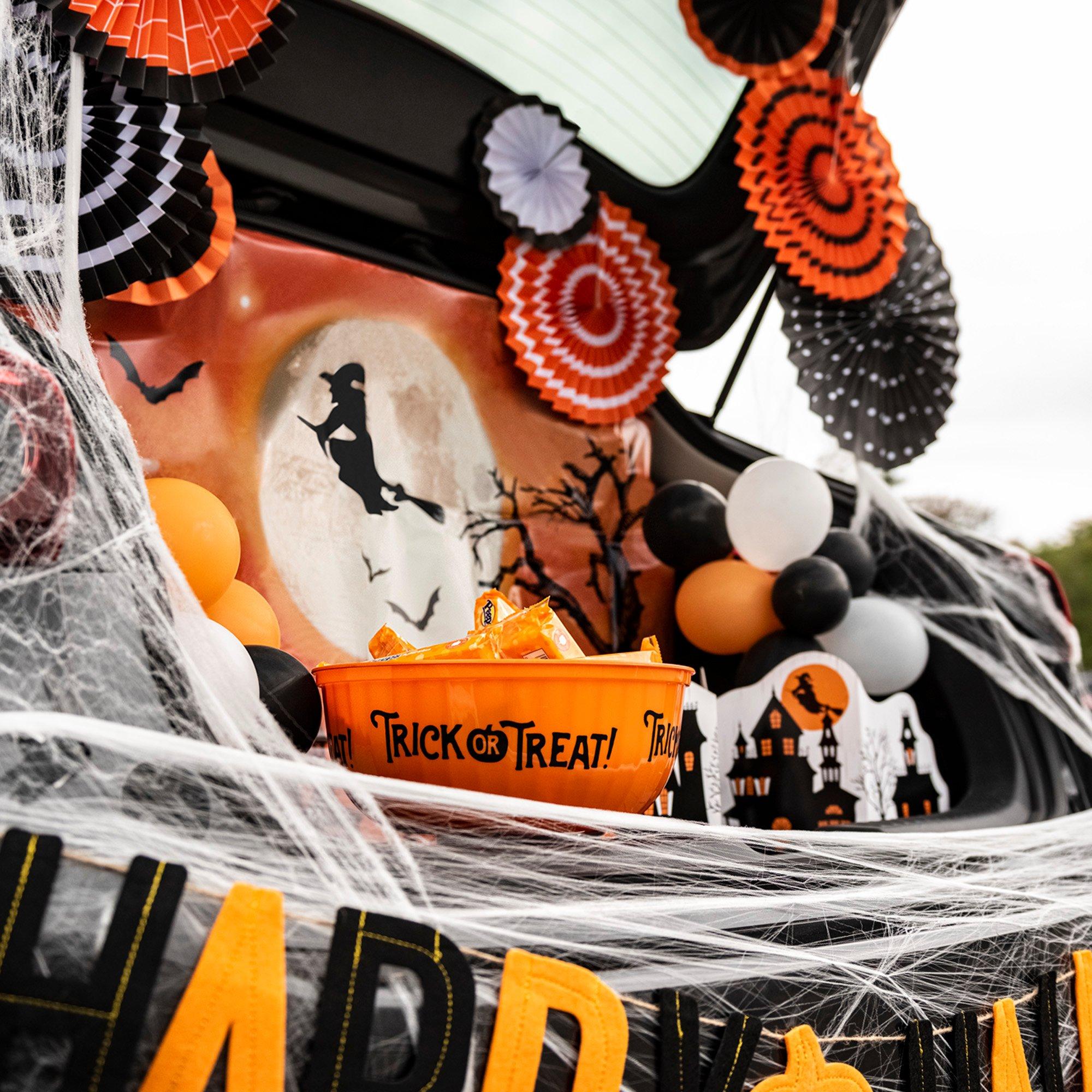 Orange Trick-or-Treat Plastic Serving Bowl - Image 3