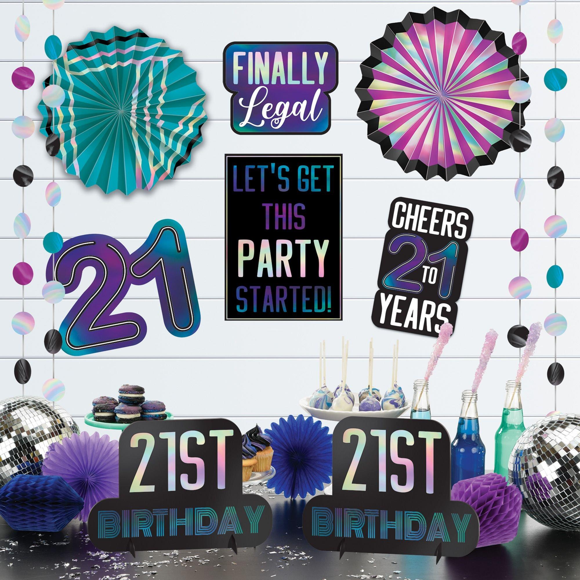 Finally 21 Birthday Room Decorating Kit. 12pc