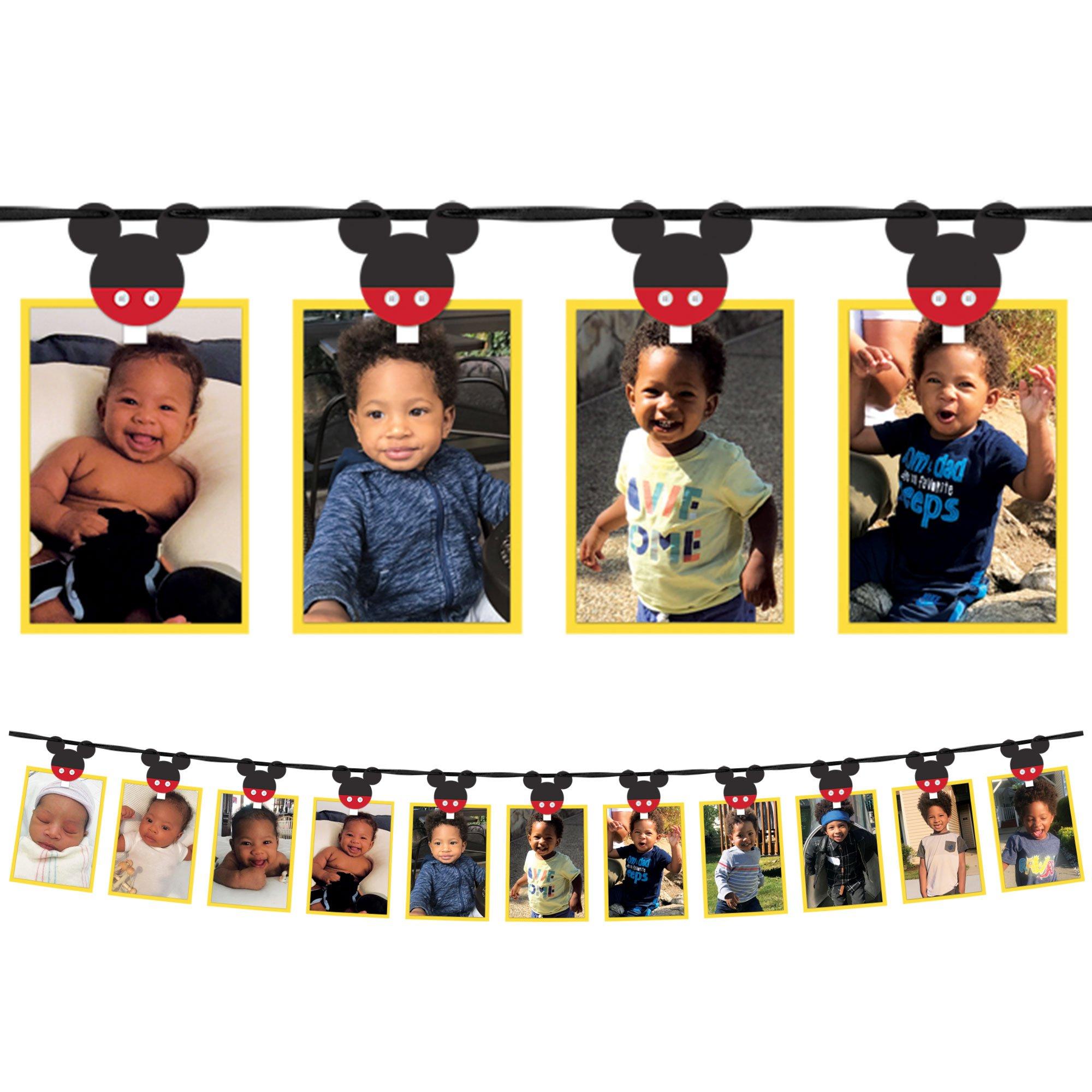 Mickey Mouse Forever 13-Picture Photo Garland Kit. 12ft. 42pc