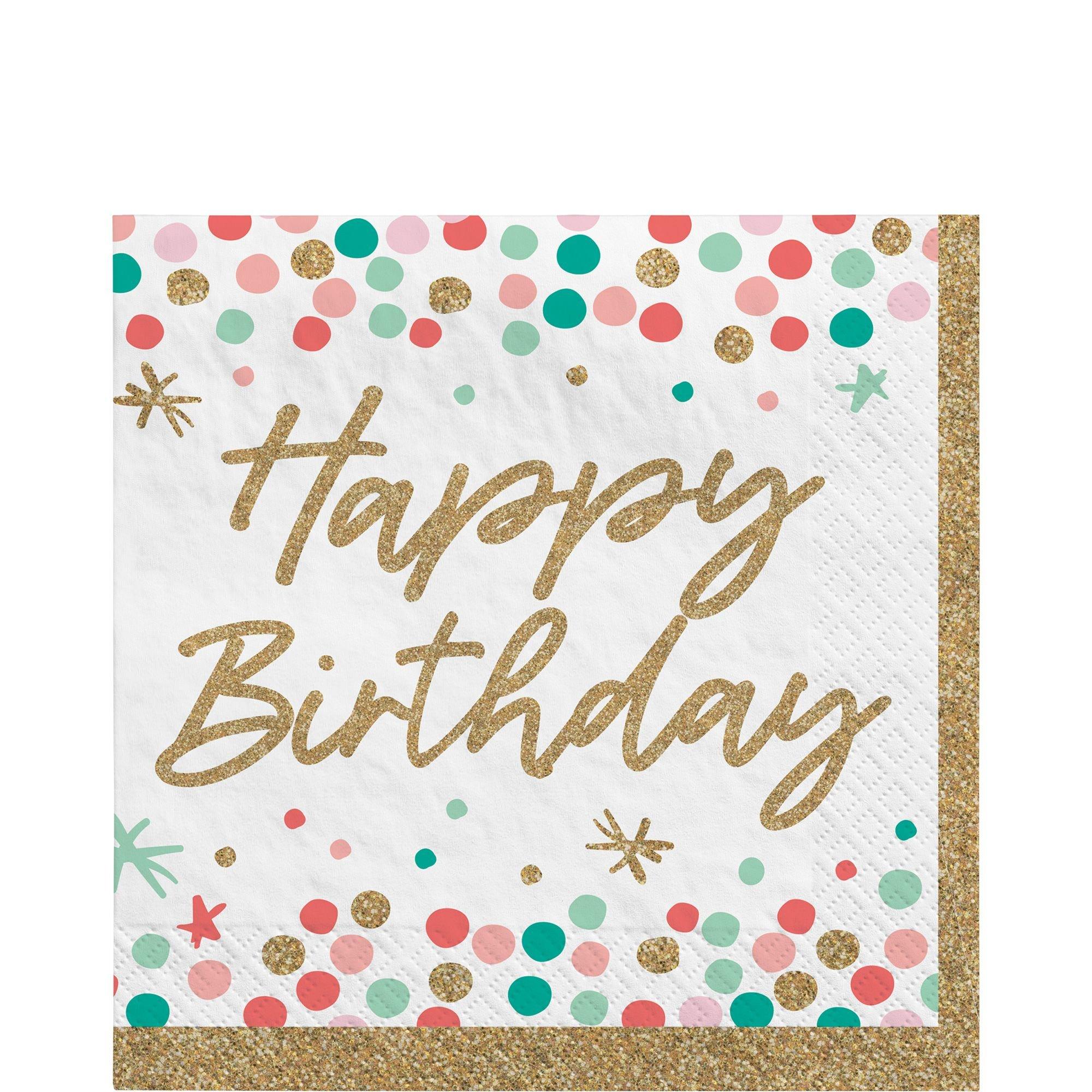 Wish Big Birthday Lunch Napkins. 6.5in. 36ct